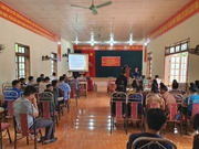 Hội nghị thông tin, tuyên truyền thông tin thị trường lao động trên địa bàn xã Mường É, Phổng Lăng huyện Thuận Châu